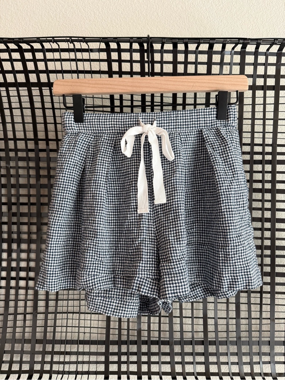 Eberjey Linen Blend Relaxed Short gingham - Picture 2 of 5
